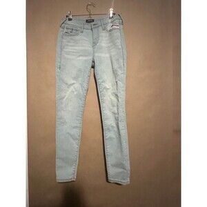 True Religion Women's Jennie Curvy Skinny Fit Stretch Jeans in Minty Indigo 27